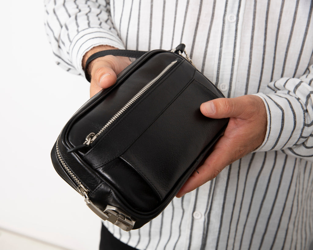 Elara Leather Handbag – Handcrafted Unisex Travel Organizer