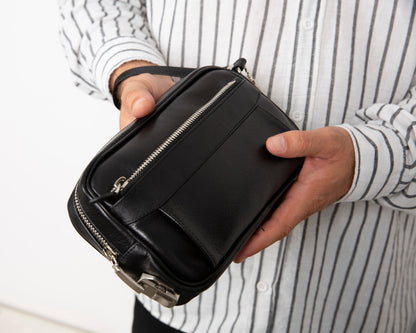 Elara Leather Handbag – Handcrafted Unisex Travel Organizer