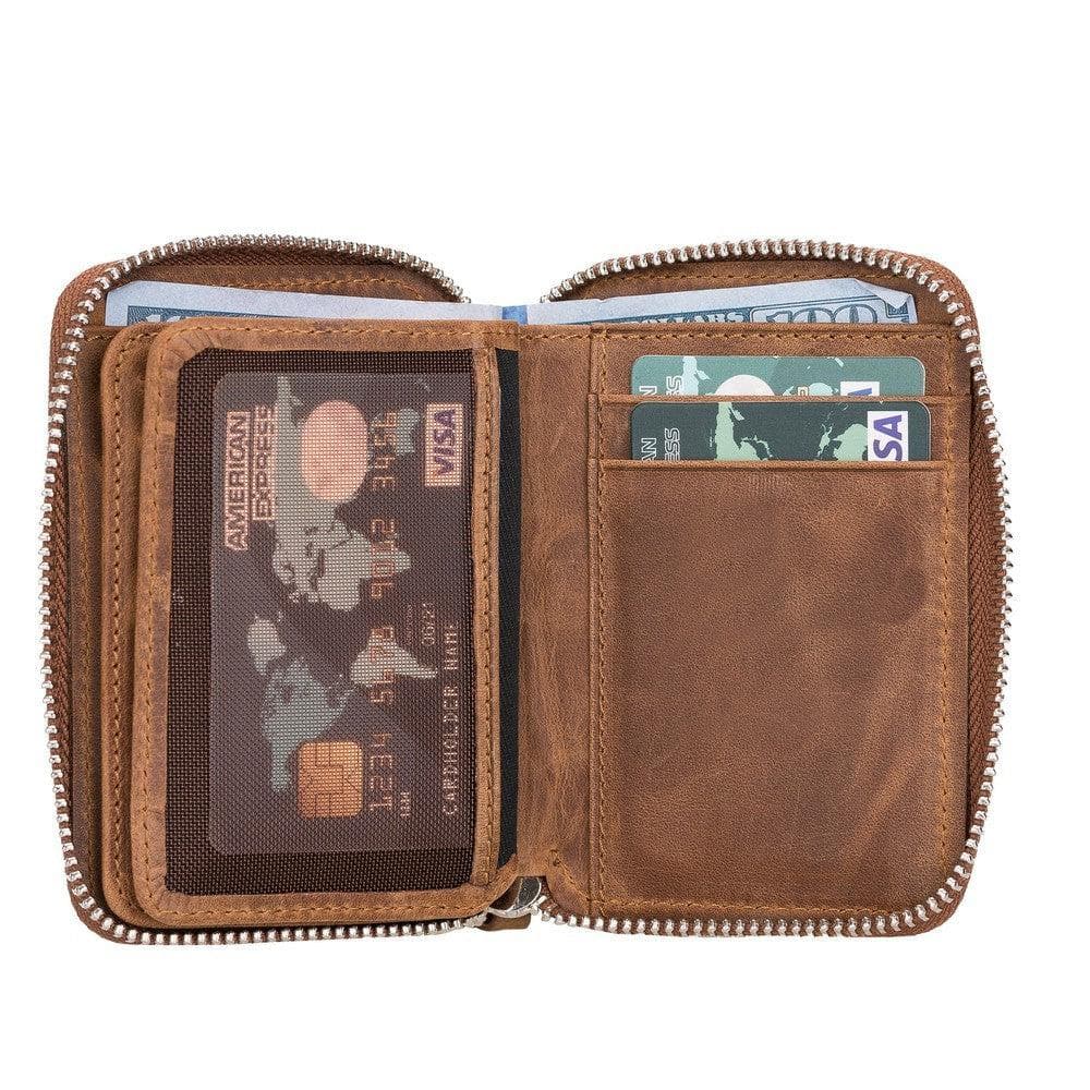 Elvis Unisex Leather Zipper Wallet