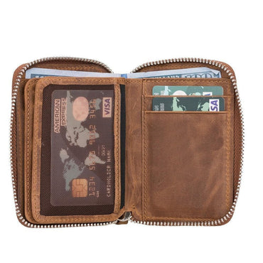 Elvis Unisex Leather Zipper Wallet