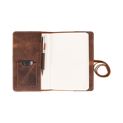 Eterna Refillable Leather Journal Cover – Personalized Notebook Cover