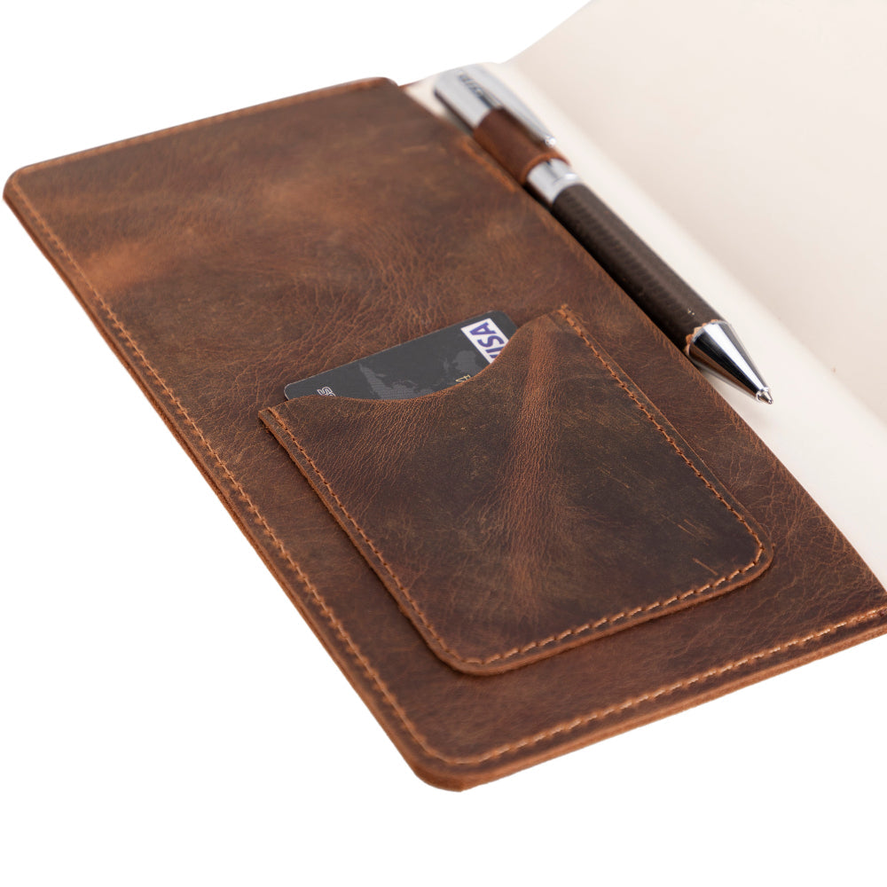 Eterna Refillable Leather Journal Cover – Personalized Notebook Cover