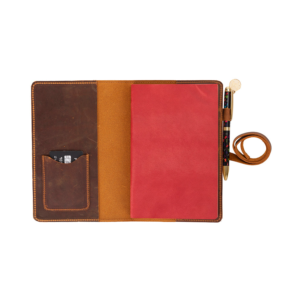 Eterna Refillable Leather Journal Cover – Personalized Notebook Cover