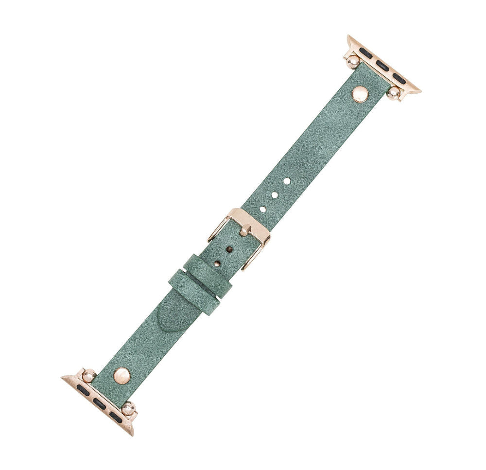 Leather Apple Watch Bands - Ferro Rose Gold Trok Style 