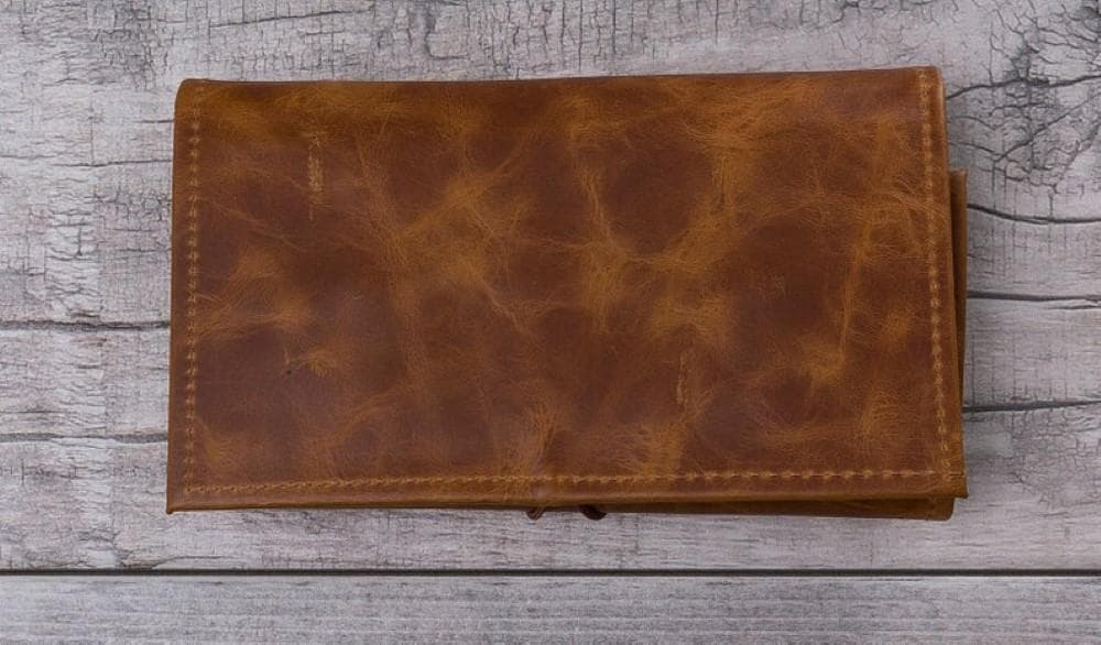 Foldable Leather Cable Organizer – Travel Cord & Tech Accessory Case