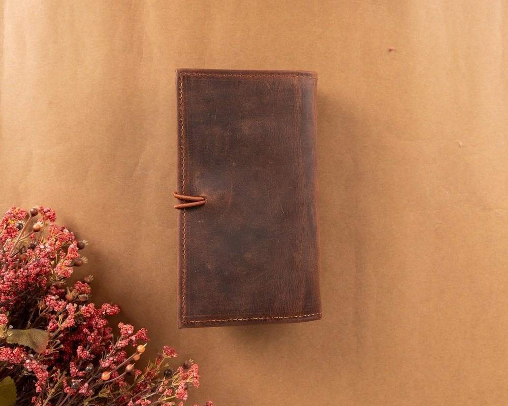 Foldable Leather Cable Organizer – Travel Cord & Tech Accessory Case