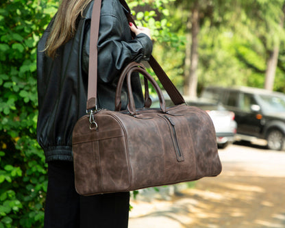 Genuine Leather Weekend Duffle Bag
