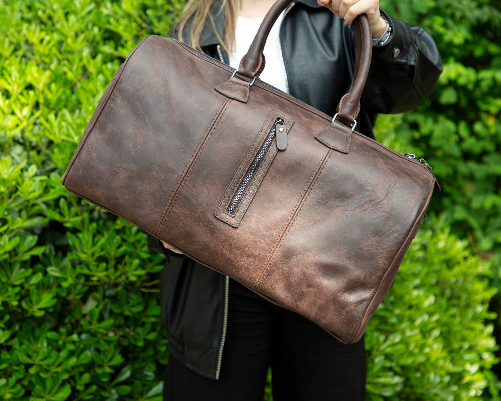 Genuine Leather Weekend Duffle Bag