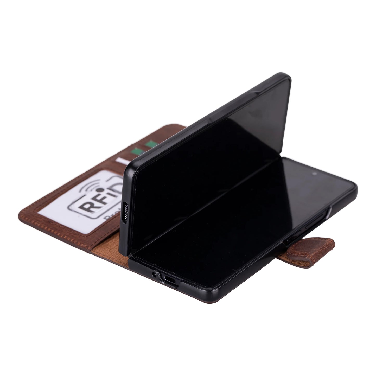 Google Pixel 10 Pro Fold Leather Folio Case - Handcrafted MagSafe Compatible