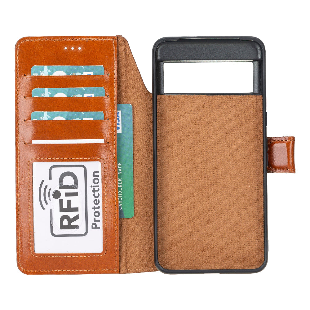 Google Pixel 8 Detachable Leather Wallet Case