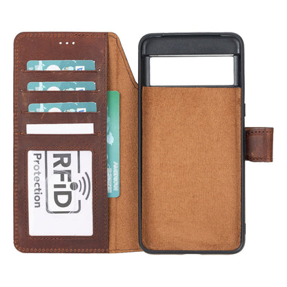 Google Pixel 8 Pro Detachable Leather Wallet Case