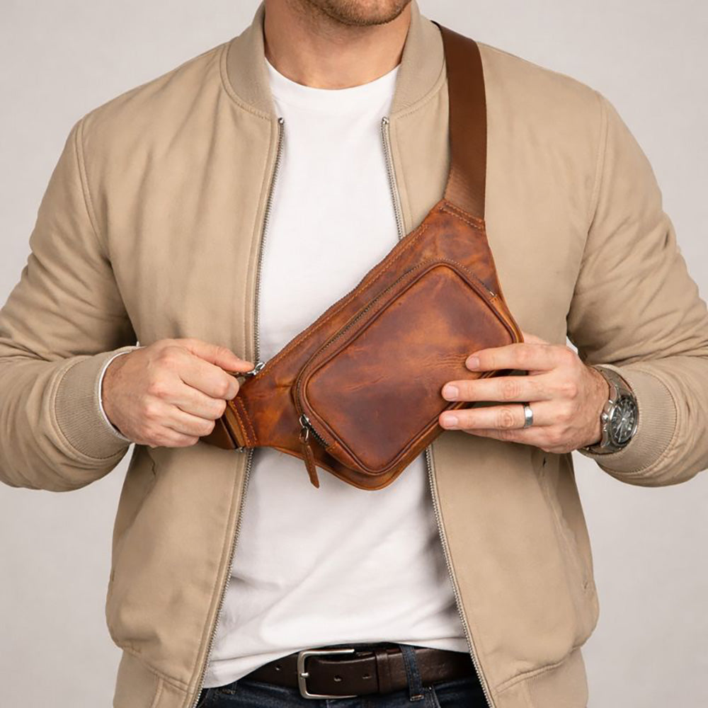 Handcrafted Leather Waist Bag