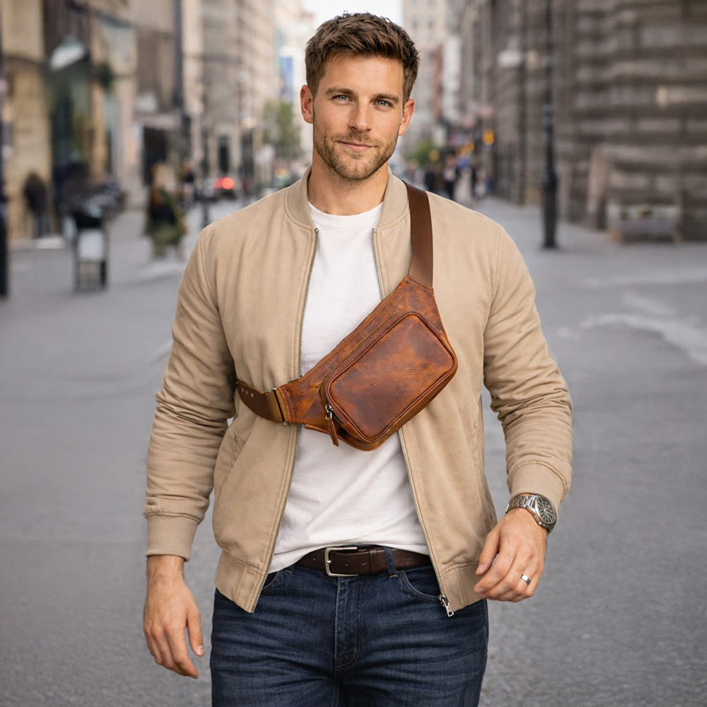 Handcrafted Leather Waist Bag