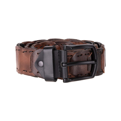 Handmade Braided Leather Men's Belt