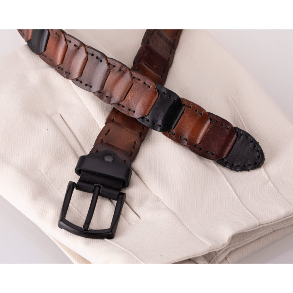 Handmade Braided Leather Men's Belt