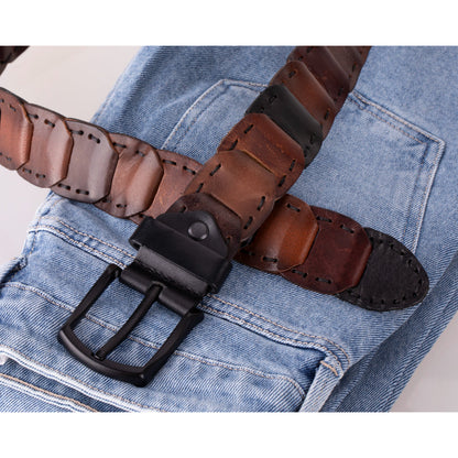 Handmade Braided Leather Men's Belt