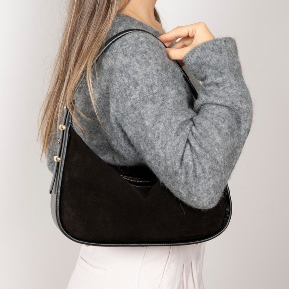 Handmade Suede Leather Women's Shoulder Bag