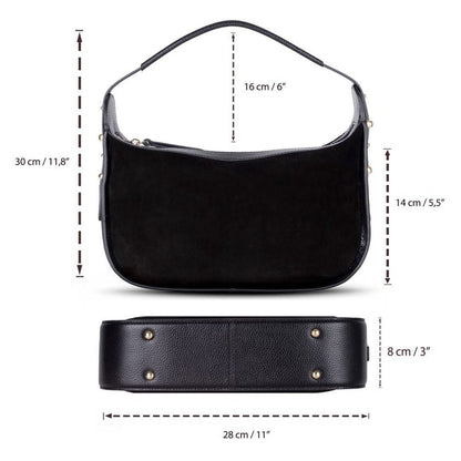 Handmade Suede Leather Women's Shoulder Bag