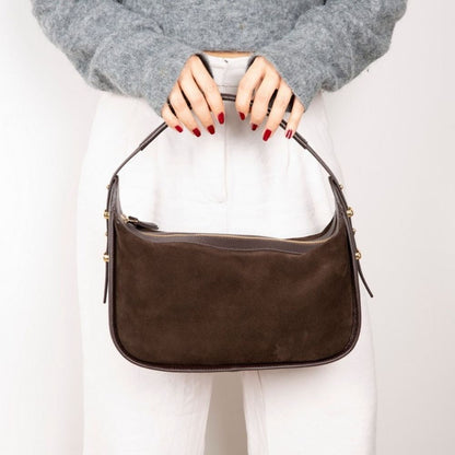 Handmade Suede Leather Women's Shoulder Bag