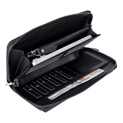 Heritage Unisex Leather Wallet & Phone Bag with Wrist Strap