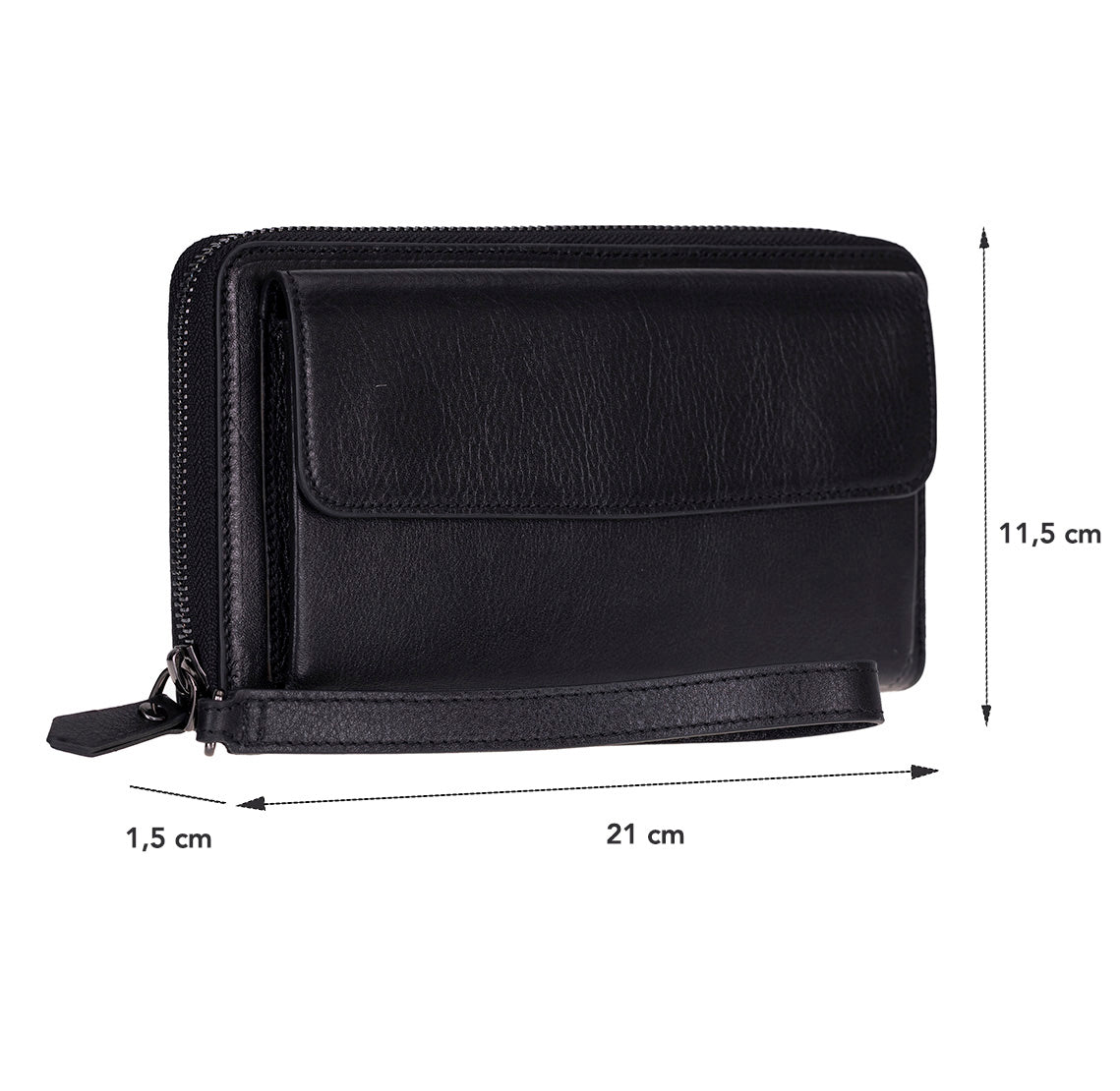 Heritage Unisex Leather Wallet & Phone Bag with Wrist Strap