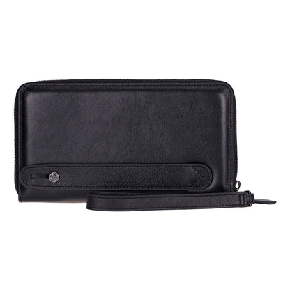 Heritage Unisex Leather Wallet & Phone Bag with Wrist Strap