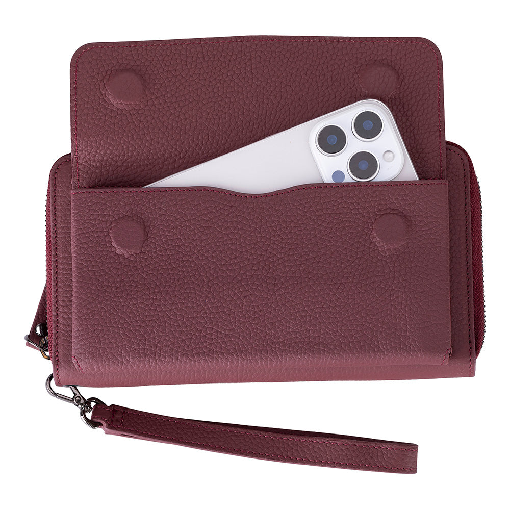 Heritage Unisex Leather Wallet & Phone Bag with Wrist Strap