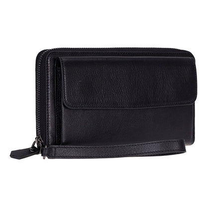 Heritage Unisex Leather Wallet & Phone Bag with Wrist Strap