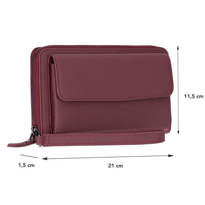 Heritage Unisex Leather Wallet & Phone Bag with Wrist Strap