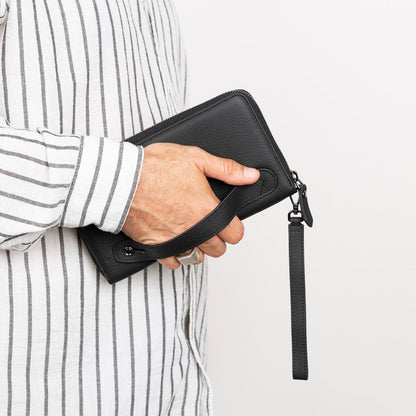 Heritage Unisex Leather Wallet & Phone Bag with Wrist Strap