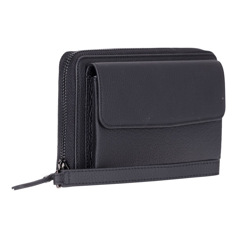 Heritage Unisex Leather Wallet & Phone Bag with Wrist Strap