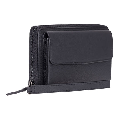 Heritage Unisex Leather Wallet & Phone Bag with Wrist Strap