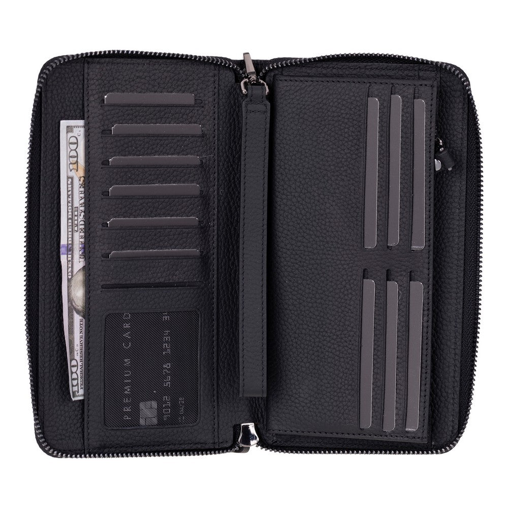 Heritage Unisex Leather Wallet & Phone Bag with Wrist Strap