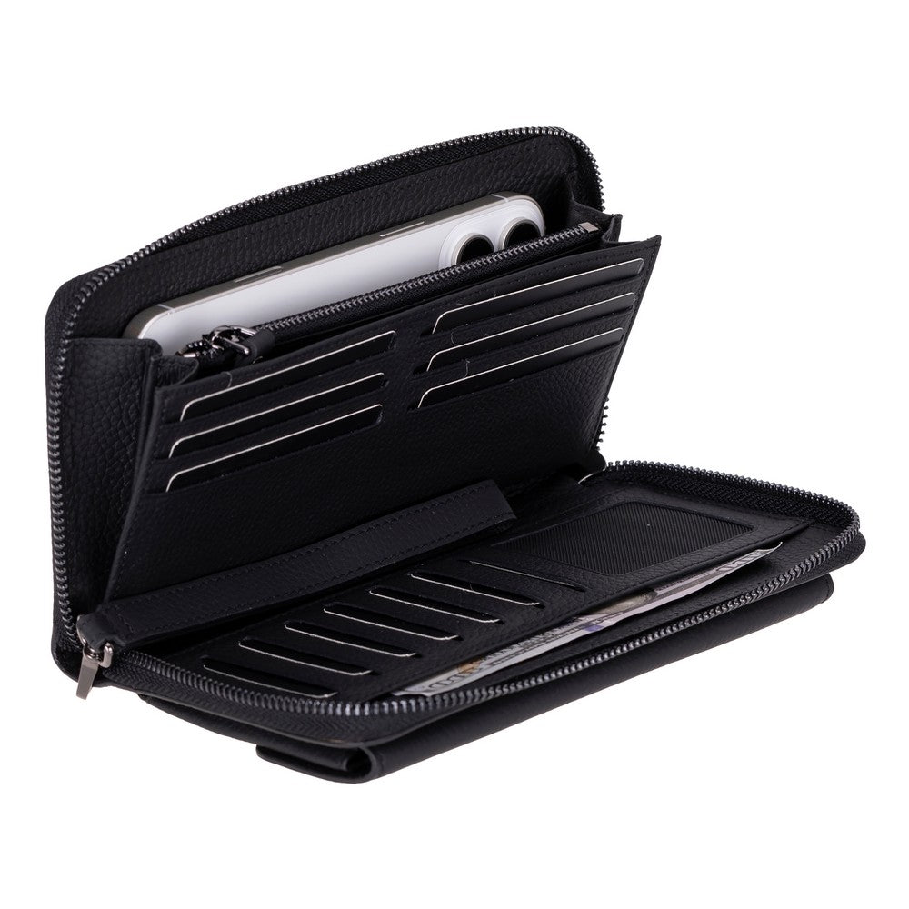 Heritage Unisex Leather Wallet & Phone Bag with Wrist Strap