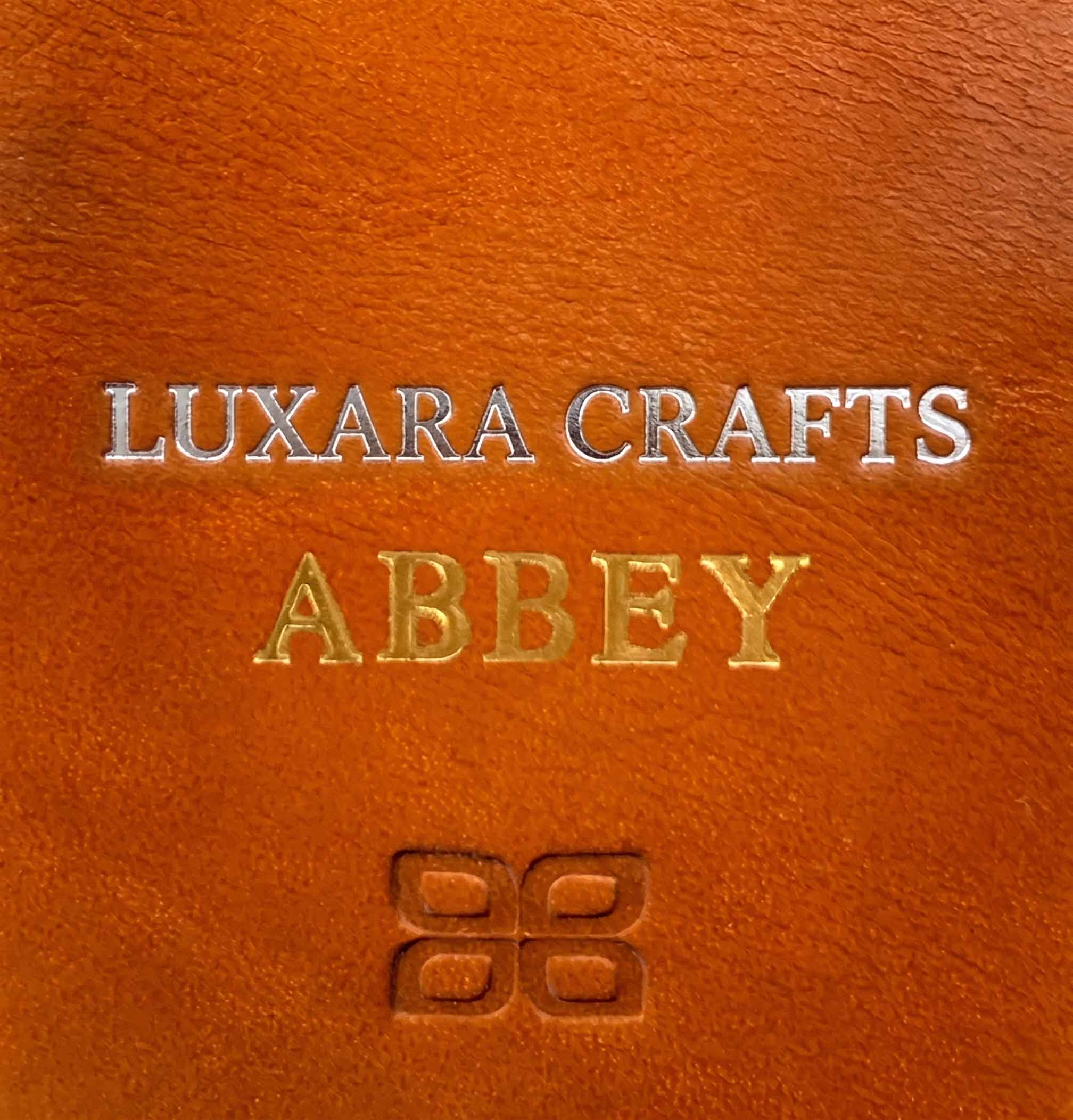 Hot stamp embossing example on genuine leather