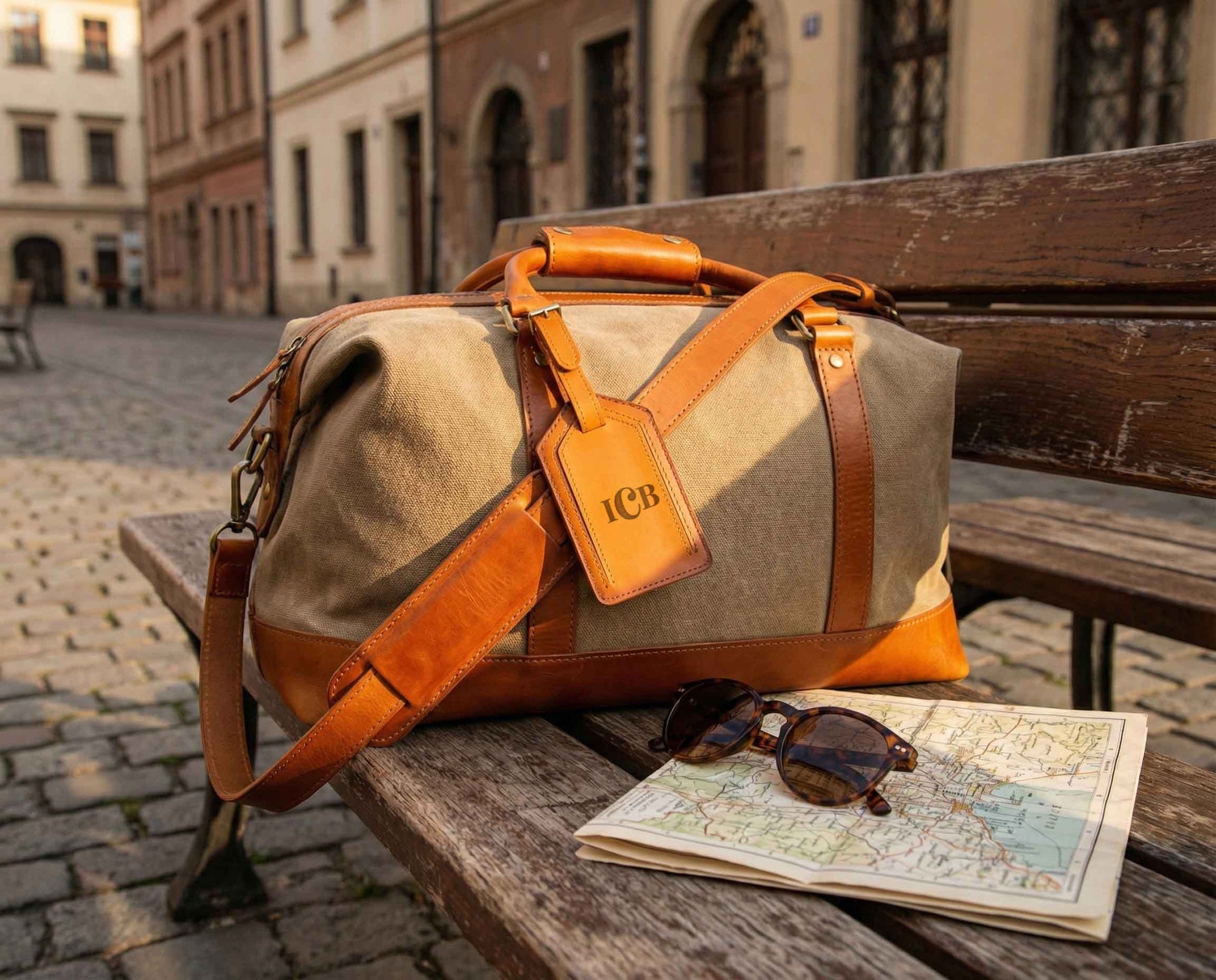 Leather Airtag Luggage Tag