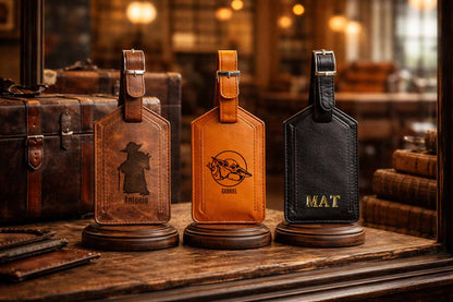 Leather Airtag Luggage Tag