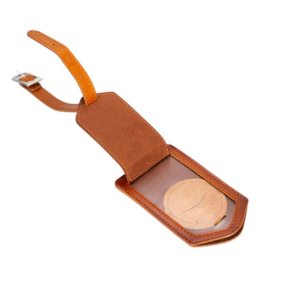Leather Airtag Luggage Tag