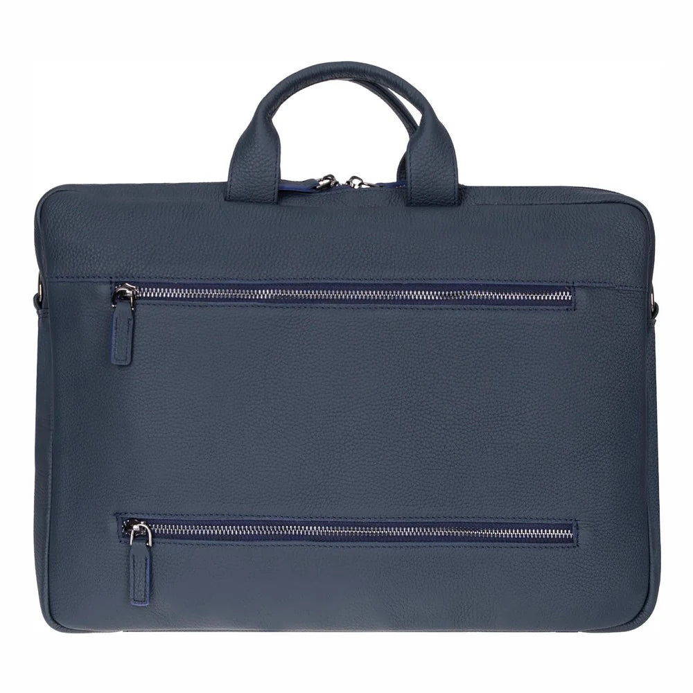 Leather Business Briefcase / 13" Laptop Case with Suitcase Sleeve