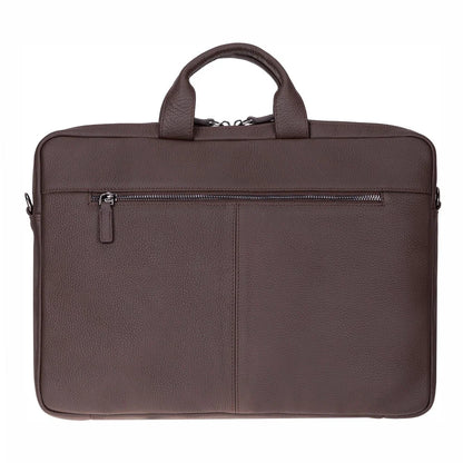 Leather Business Briefcase / 13" Laptop Case with Suitcase Sleeve