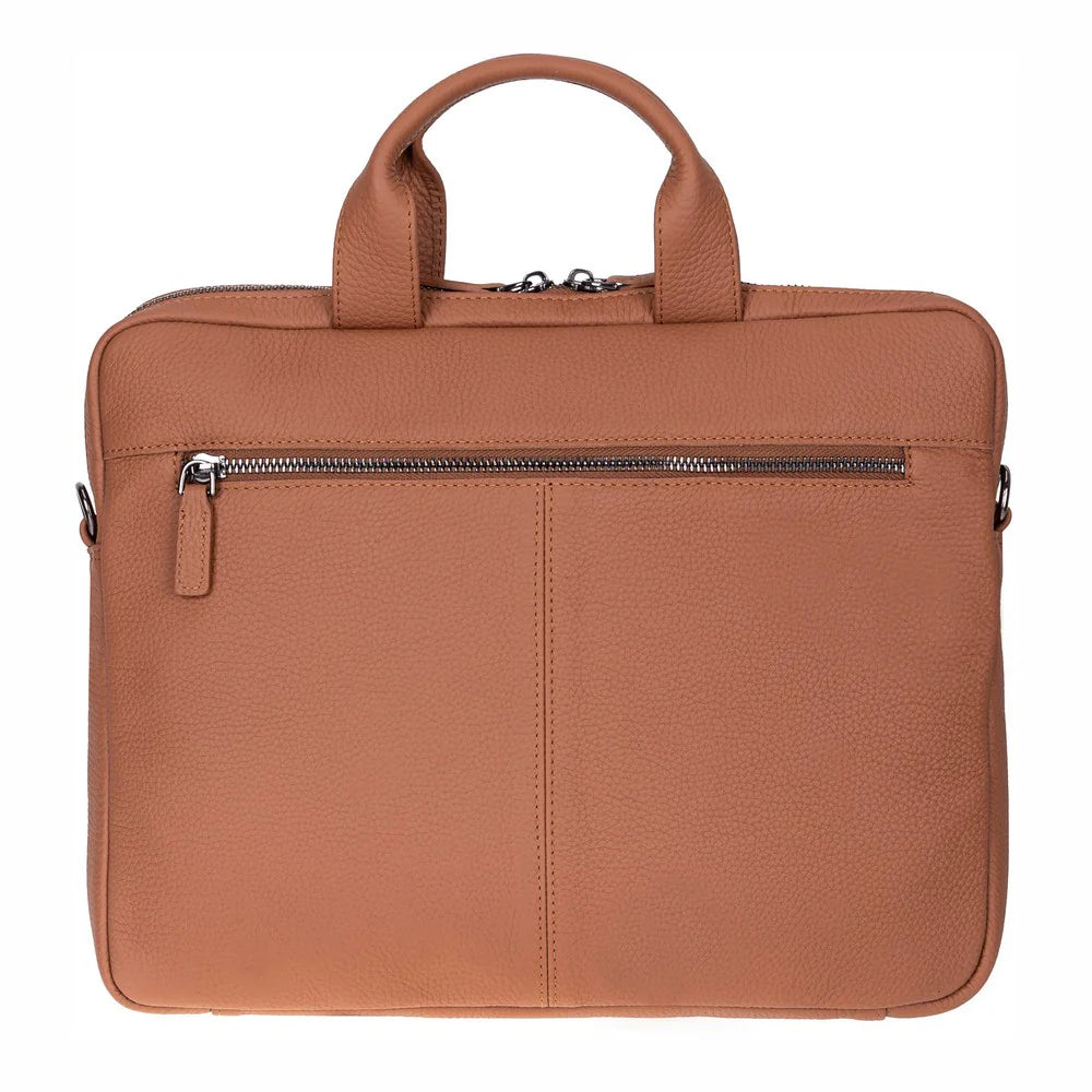 Leather Business Briefcase / 13" Laptop Case with Suitcase Sleeve