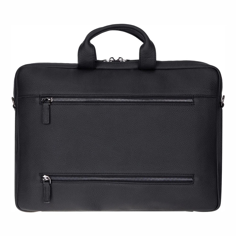Leather Business Briefcase / 16" Laptop Case with Suitcase Sleeve