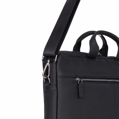 Leather Business Briefcase / 16" Laptop Case with Suitcase Sleeve