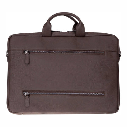 Leather Business Briefcase / 16" Laptop Case with Suitcase Sleeve