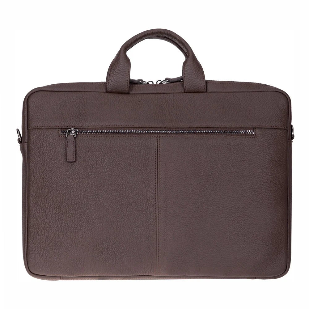 Leather Business Briefcase / 16" Laptop Case with Suitcase Sleeve