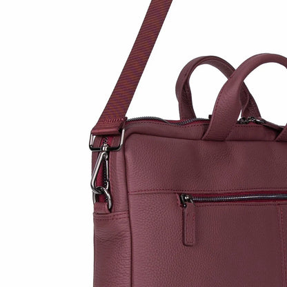 Leather Business Briefcase / 16" Laptop Case with Suitcase Sleeve