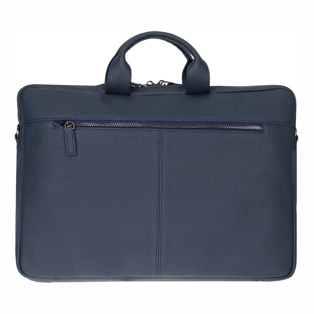 Leather Business Briefcase / 16" Laptop Case with Suitcase Sleeve