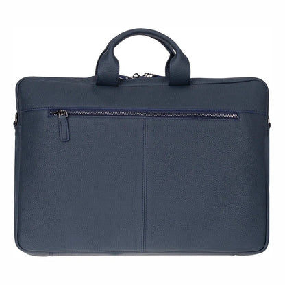 Leather Business Briefcase / 16" Laptop Case with Suitcase Sleeve