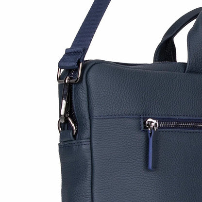 Leather Business Briefcase / 16" Laptop Case with Suitcase Sleeve