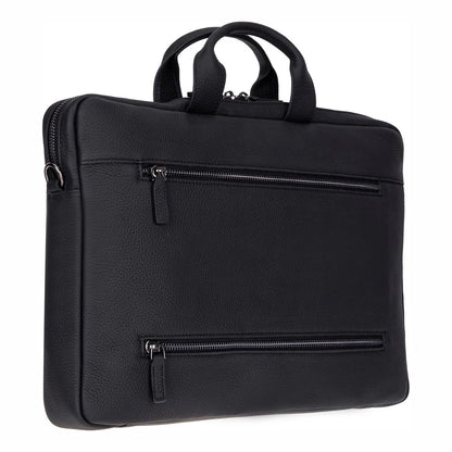 Leather Business Briefcase / 16" Laptop Case with Suitcase Sleeve